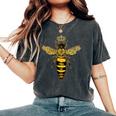 Vintage Queen Bee Earth Day Nature Love Save The Bees Women's Oversized Comfort T-Shirt Pepper
