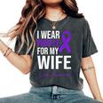 I Wear Purple For My Wife Lupus Warrior Lupus Women's Oversized Comfort T-Shirt Pepper