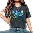 Wolf Starry Night Howling Moon For Kid Women's Oversized Comfort T-Shirt Pepper