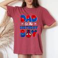 Dad Of The Birthday Spider Web Boy Mom And Dad Family Women's Oversized Comfort T-Shirt Blue Jean