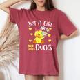 Just A Girl Who Loves Ducks Lovers Outfits Kawaii Animals Women's Oversized Comfort T-Shirt Blue Jean