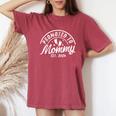 Promoted To Mommy Est 2024 New Mom First Mommy Women's Oversized Comfort T-Shirt Blue Jean