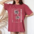 White Spider Lily In Japanese Grunge Anime Floral Aesthetic Women's Oversized Comfort T-Shirt Blue Jean