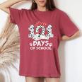 100 Days Of School Dalmatian Dog Girl 100 Days Smarter Women's Oversized Comfort T-Shirt Crimson
