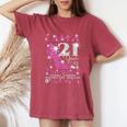 I Am A 21 Year Old Diamond 21St Birthday Women's Oversized Comfort T-Shirt Crimson
