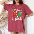 2Nd Grade Elf Squad Teacher Christmas Students Women's Oversized Comfort T-Shirt Crimson