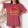 35 Years Old 1989 Vintage 35Th Birthday Cute Women's Oversized Comfort T-Shirt Crimson