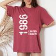 38Th Birthday 38 Years Old Vintage 1986 Women's Oversized Comfort T-Shirt Crimson