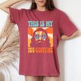 This Is My 70S Costume Groovy Hippie Theme Party Outfit Men Women's Oversized Comfort T-Shirt Crimson