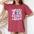 In My 7Th Birthday Era Seven Bday 7 Year Old Birthday Girl Women's Oversized Comfort T-Shirt Crimson