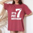 7Th Happy Birthday It's My 7 Seven Birthday Boys Girls Women's Oversized Comfort T-Shirt Crimson