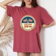 9 Years Old Vintage 2016 9Th Birthday Decoration Women Women's Oversized Comfort T-Shirt Crimson