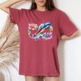 Acceptance Rainbow Infinity Symbol Women's Oversized Comfort T-Shirt Crimson