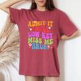 Admit It You'll Low Key Miss Me Bruh Bruh Teacher Women's Oversized Comfort T-Shirt Crimson