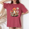 Aesthetic Fox On Mushroom Cottagecore Vintage Nature Floral Women's Oversized Comfort T-Shirt Crimson