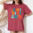 Auntie For Girls Retro In My Titi Era Women's Oversized Comfort T-Shirt Crimson