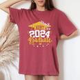Auntie Senior 2024 Proud Aunt Of A Class Of 2024 Graduate Women's Oversized Comfort T-Shirt Crimson