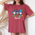 Autism Support Squad Gnomes Awareness Matching Kid Women's Oversized Comfort T-Shirt Crimson