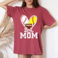 Ball Mom Baseball Football Softball Mom Women's Oversized Comfort T-Shirt Crimson