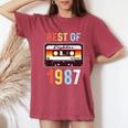 Best Of 1987 Retro Vintage Cassette Tape Women Women's Oversized Comfort T-Shirt Crimson