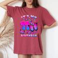 Birthday Girl 11 Year Old Butterfly Number 11 Women's Oversized Comfort T-Shirt Crimson