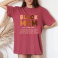 Black Mom Melanin Definition African American Mother's Day Women's Oversized Comfort T-Shirt Crimson