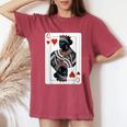 Black Queen Of Hearts Card Deck Game Proud Black Woman Women's Oversized Comfort T-Shirt Crimson
