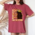 I Am Black Woman African American Black History Month Women's Oversized Comfort T-Shirt Crimson