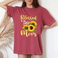 Blessed To Be Called Mom Cute Sunflower Women's Oversized Comfort T-Shirt Crimson