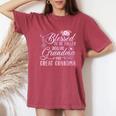 Blessed To Be Called Mom Grandma And Great Grandma Flower Women's Oversized Comfort T-Shirt Crimson