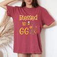 Blessed To Be Gg Gigi Bee Flowers Great Grandmother Women's Oversized Comfort T-Shirt Crimson