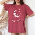 Boss Mare Equestrian Horse Lover Women's Oversized Comfort T-Shirt Crimson