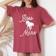 Boss Mare Horse For Horseback Riding Equestrians Women's Oversized Comfort T-Shirt Crimson