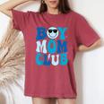 Boy Mom Club Mother's Day Groovy Mother Mama Women's Oversized Comfort T-Shirt Crimson