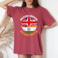 British Grown Indian Roots Vintage Flags For Women Women's Oversized Comfort T-Shirt Crimson