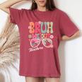 Bruh We Out Teachers 2024 End Of School Teacher Summer Break Women's Oversized Comfort T-Shirt Crimson