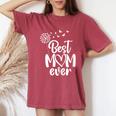 Butterflies Best Mom Ever From Daughter Son On Mother's Day Women's Oversized Comfort T-Shirt Crimson