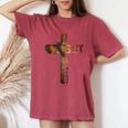 I Can't But I Know A Guy Christian Cross Faith Religious Women's Oversized Comfort T-Shirt Crimson