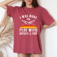 Chef For Knives Play Cooking Lovers Women's Oversized Comfort T-Shirt Crimson