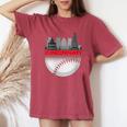 Cincinnati Vintage Style Of Baseball Women's Oversized Comfort T-Shirt Crimson