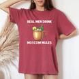 Cool Moscow Mule For Dad Vodka Cocktail Bartender Women's Oversized Comfort T-Shirt Crimson