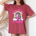 Crushing Into 3Rd Grade Dabbing Unicorn Back To School Girls Women's Oversized Comfort T-Shirt Crimson