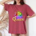 Dancing Queen Vintage Dancing 70S Disco Queen Women's Oversized Comfort T-Shirt Crimson