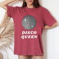 Disco Queen 70'S Themed Birthday Party Dancing Women Women's Oversized Comfort T-Shirt Crimson