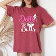 Dolls With Balls Bowling Girls Trip Team Bowler Women's Oversized Comfort T-Shirt Crimson