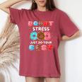 Donut Stress Just Do Your Best Donut School Teacher Women's Oversized Comfort T-Shirt Crimson