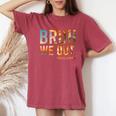 End Of School Year Teacher Summer Bruh We Out Teachers Women's Oversized Comfort T-Shirt Crimson
