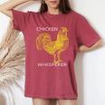 Farmer Ideas For Chicken Lover Backyard Farming Women's Oversized Comfort T-Shirt Crimson