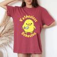 Fatherless Behavior Knife Duck Cute Women's Oversized Comfort T-Shirt Crimson