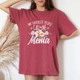 My Favorite People Call Me Mema Floral Birthday Mema Women's Oversized Comfort T-Shirt Crimson